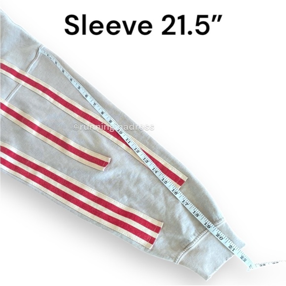 NWT Free People X Tricia Fix Stripes And Stars Pullover Size Large Tan Blue Red - Picture 14 of 15